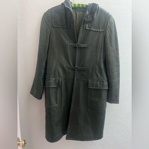 Rudsak Leather jacket w hood